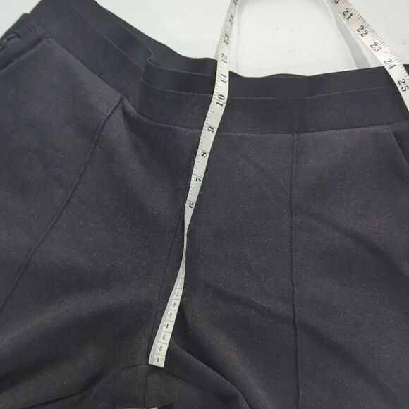 Athleta Pants Womens Large Black Venice Heathered Pintuck Pant Ankle Zip - Picture 10 of 11
